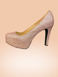 Pink Glitter Heels - UK 9