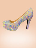 Full silver sequin shoe - UK 9